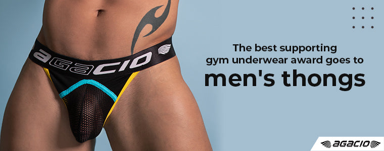 The best supporting gym underwear award goes to men's thongs